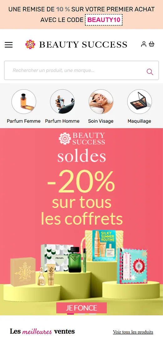 Beauty Success — mobile